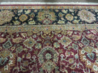 10' X 14' Vintage Handmade Indian Agra Wool Rug - Jewel Rugs