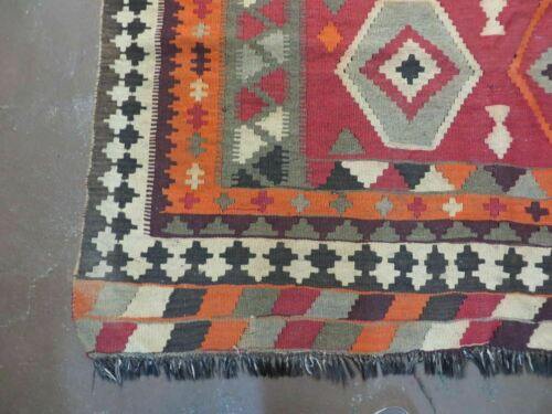 4' X 7' Vintage Turkish Kilim Hand Made Flat Weave Wool Rug Veg Dye Nice - Jewel Rugs