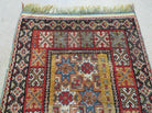 3.5' X 5' Vintage Handmade Hand-knotted Moroccan Urban Rabat Accent Throw Wool Rug - Jewel Rugs