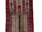 3x5 New Vintage Handmade Tribal Balouch Wool Rug Prayer Rug Red Black Beige Nice - Jewel Rugs