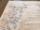 Cream Chinese Aubusson Rug, Floral Design, Pile Rug, Room Sized Rug 8x11, Dining Room Living Room Bedroom Rug, European Design, Hand Tufted - Jewel Rugs