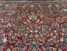 1920s Persian Sarouk Rug 9x12, Red Persian Carpet, High Quality Persian Rug, Allover Floral Pattern, Antique Oriental Rug, Wool Handmade Room Sized - Jewel Rugs