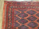 Antique Turkoman Rug 3'4" x 5', Collecticble Yamud Oriental Rug, Seat Pillow Cushion Cover, Tribal Mat, Wool Red Hand-Knotted Mafresh Carpet - Jewel Rugs