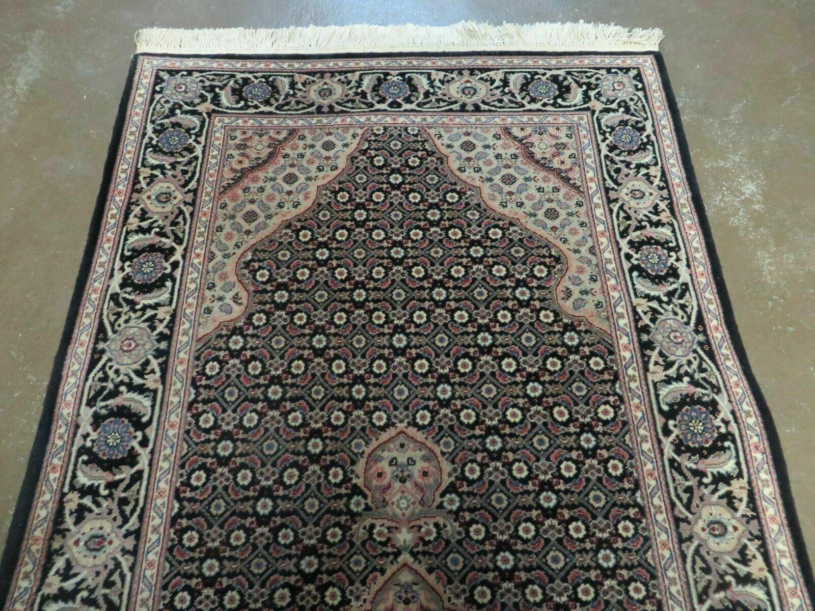 2'7" X 9' Vintage Handmade Chinese Black Runner with Central Medallions - Persian/Oriental Mahi Fish Design - Wool Rug w/ Silk Accents - Jewel Rugs