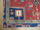 Antique Handmade India Geometric Oriental Wool Rug Vegetable Dye Runner Red - Jewel Rugs