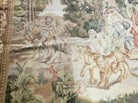 4' 6" X 6' Tapestry French Design Handmade Aubusson Weave Nature One Of A Kind - Jewel Rugs