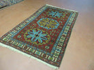 4' X 6' Vintage Handmade Caucasian Shirvan Russian Armenian Wool Rug Colorful - Jewel Rugs