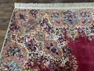 Vintage Karastan Red Kirman Rug #762, 8.8 x 12 Karastan Carpets, Original 700 Series Discontinued Karastan Rug, Large Floral Wool Area Rug - Jewel Rugs