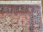 Indo Persian Rug 5x8, Light Pink Indian Carpet, Handmade Vintage 1960s Rug, Wool Fine Oriental Rug, Allover Traditional Rug, Hand-Knotted - Jewel Rugs