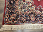 Vintage Karastan Rug 6x8, Karastan Red Sarouk, Semi Open Field Floral Kirman, Discontinued Karastan Oriental Carpet, Wool Karastan Area Rug - Jewel Rugs