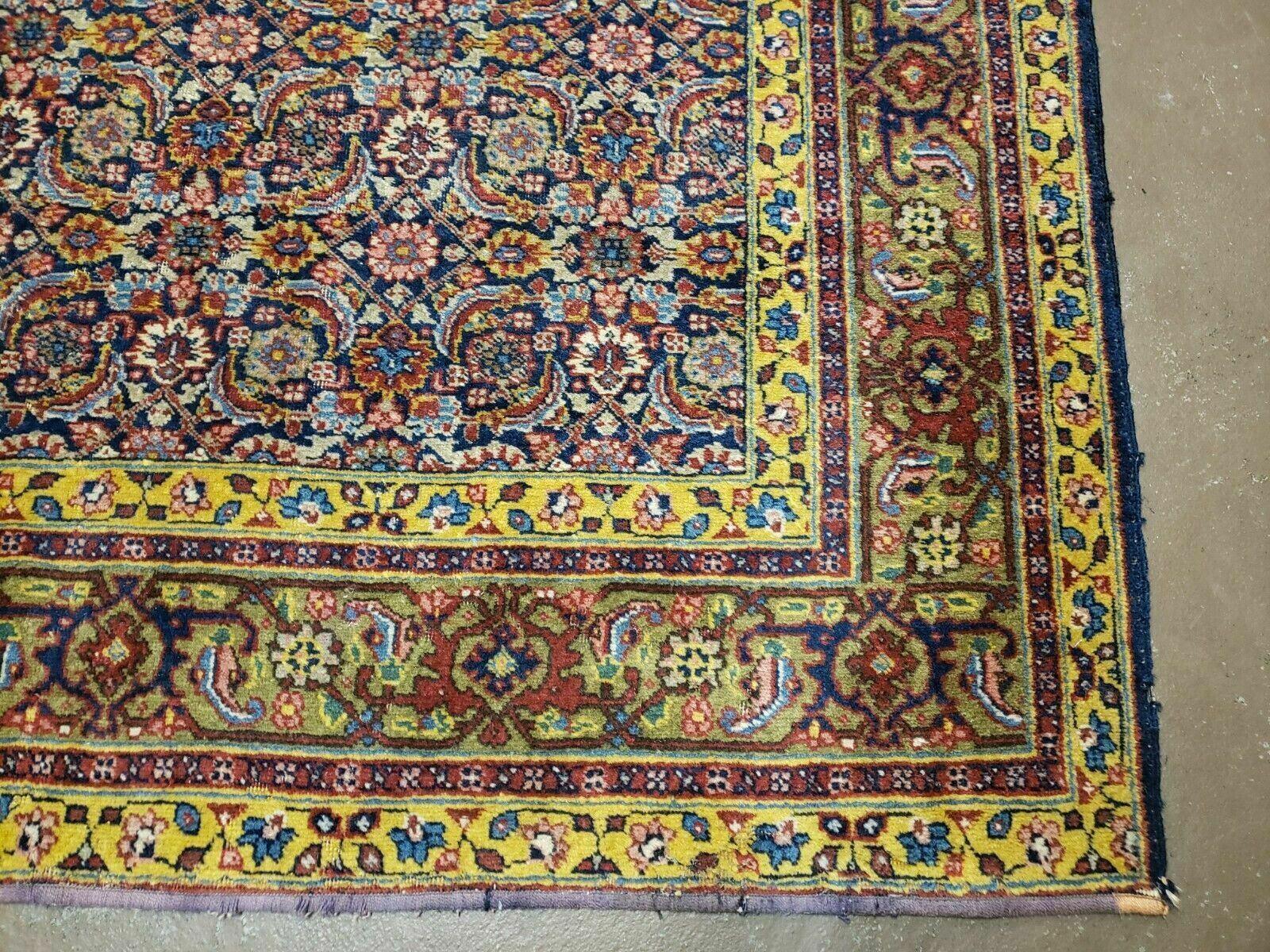 5' X 6' 5" Vintage Handmade Turkish Wool Rug Herati Fish Design Detailed Colorful Organic Vegetable Dyes Traditional Design - Jewel Rugs