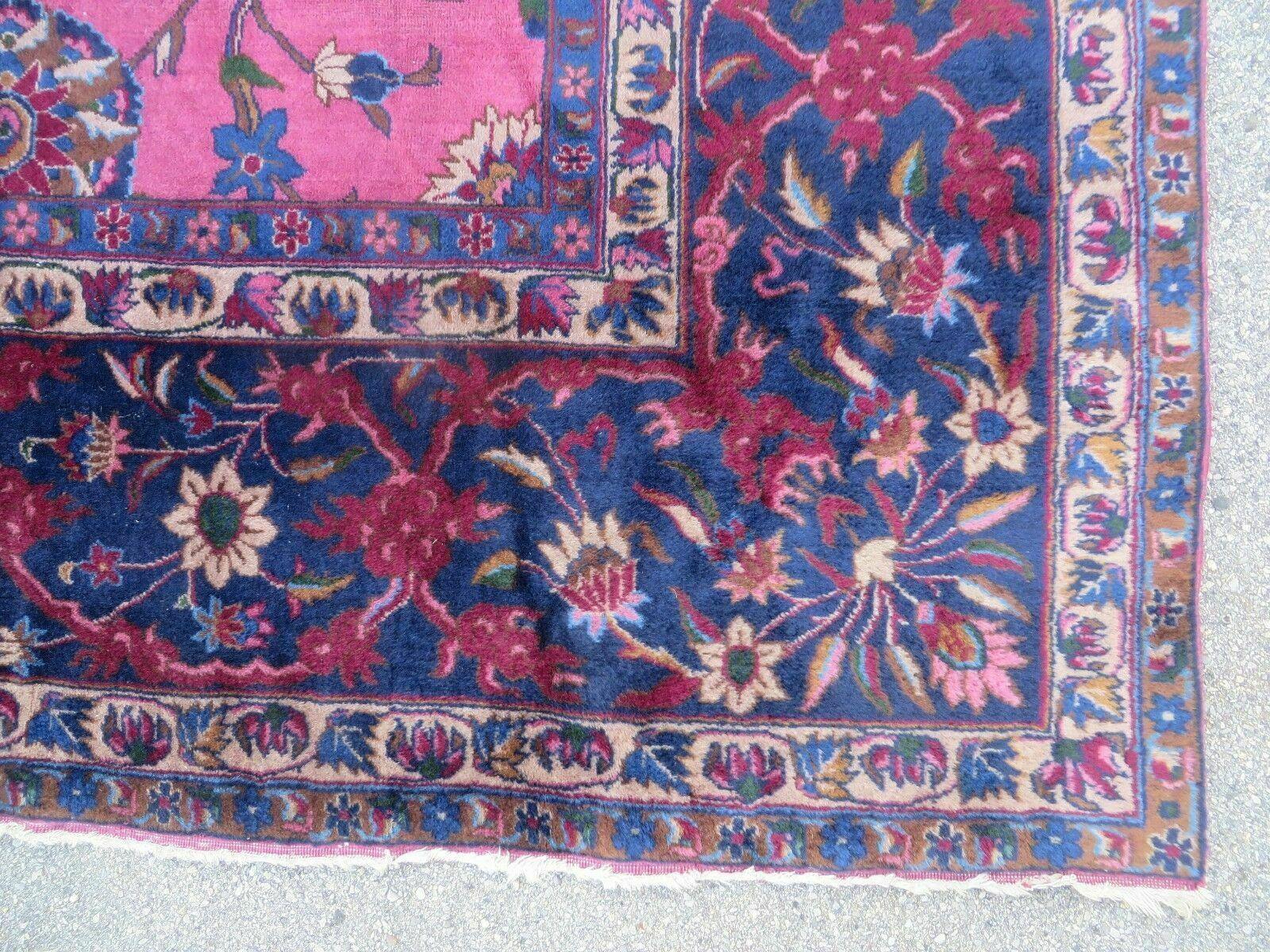 12' X 20' Antique Handmade India Wool Rug Fuchsia Purple Hand Knotted Nice - Jewel Rugs