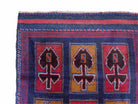 2' 9" X 4' 5" Vintage Handmade Tribal Wool Rug Balouchi Afghan Rug Blue Red 3x5 - Jewel Rugs