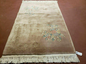 4' X 6' Handmade Art Deco Aubusson Chinese Rug Plush Carving Carpet 90 Lines - Jewel Rugs