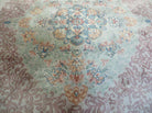 9' X 12' Vintage Handmade Chinese Carving Sculpture Wool Rug Flower Design Pink Carpet - Jewel Rugs