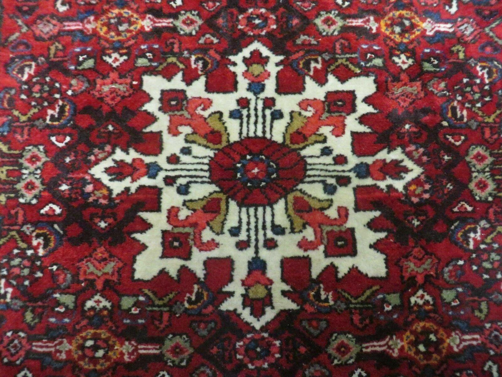 4' X 6' Vintage Handmade Indian Amritsar Wool Rug Vegetable Dyes Red - Jewel Rugs