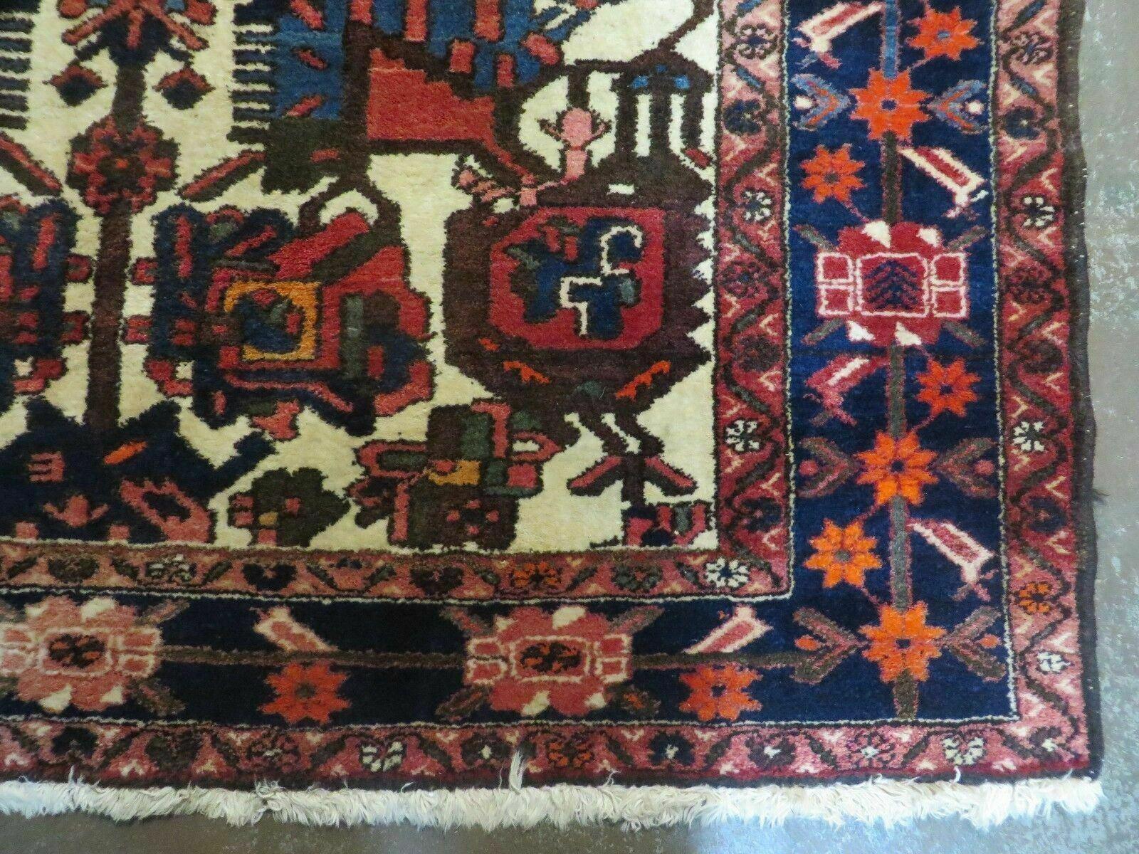 5.5' X 10.5' Antique Handmade Indian Floral Oriental Wool Rug Tribal Veg Dye Nice - Jewel Rugs