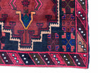 3' 2" X 4' 6" Vintage Handmade Tribal Wool Rug Balouchi Rug Afghan Red Blue 3x5 - Jewel Rugs