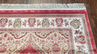 4 x 6 Silk Carpet Red, Traditional Oriental Rug 4x6, Flower Vase Columns, Turkish Rug New, High Quality, Bamboo Silk, Area Rug - Jewel Rugs