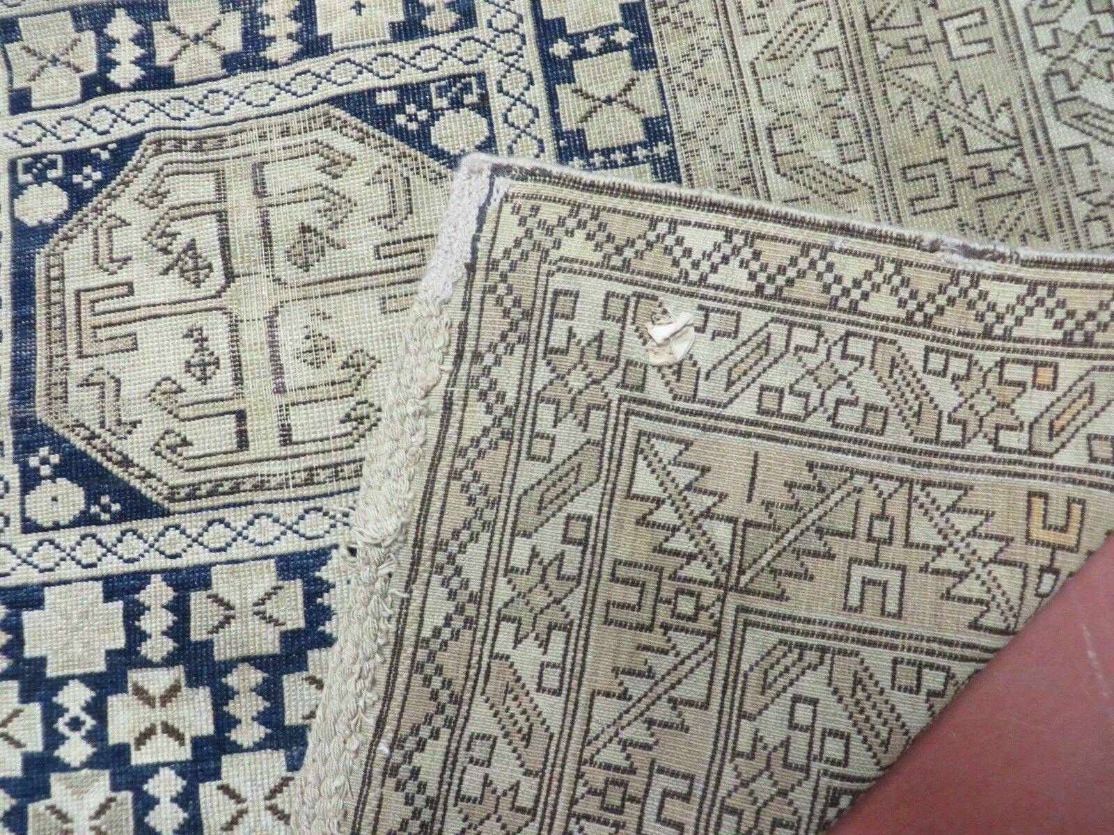 4' X 5' Antique 1880 Handmade Caucasian Shirvan Wool Rug Estate Found - Jewel Rugs