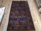 4x6 Handmade Balouch War Afghan Tribal Rug Organic Dyes Helicopter Tank Airplane - Jewel Rugs