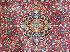 3' 6" X 5' 5" Handmade Knotted India Floral Wool Rug Hand Knotted Carpet Red - Jewel Rugs