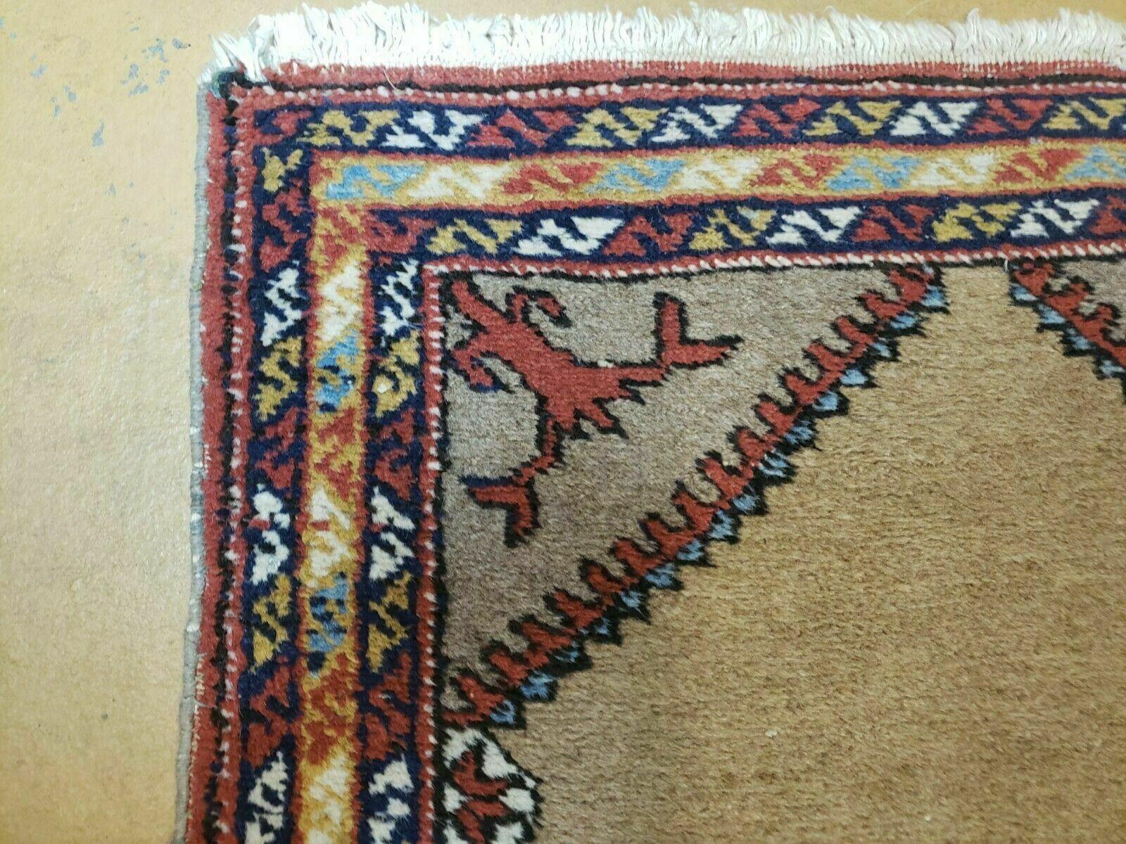 2'4" X 11' Antique Handmade Turkish Wool Rug Runner Carpet Camel Hair Nice - Jewel Rugs