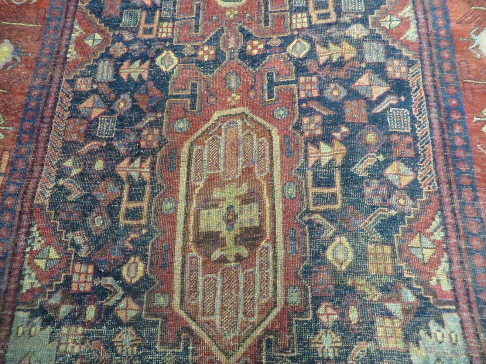 4' X 10' Antique Handmade Turkish Floral Tribal Oriental Wool Rug #627 - Jewel Rugs