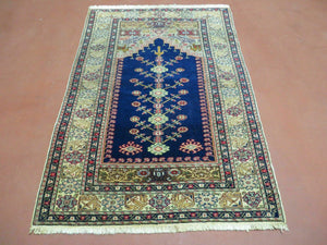 3' X 4' Semi Antique Handmade Turkish Prayer Kaisery Wool Rug Nice - Jewel Rugs