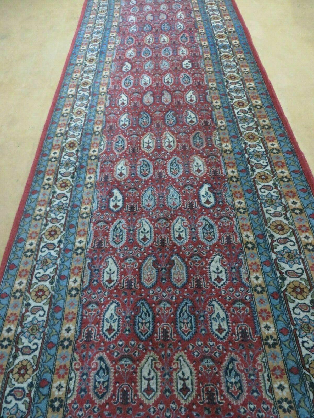 3' X 14' Vintage Fine Turkish Paisley Handmade Wool Runner Rug Nice - Jewel Rugs