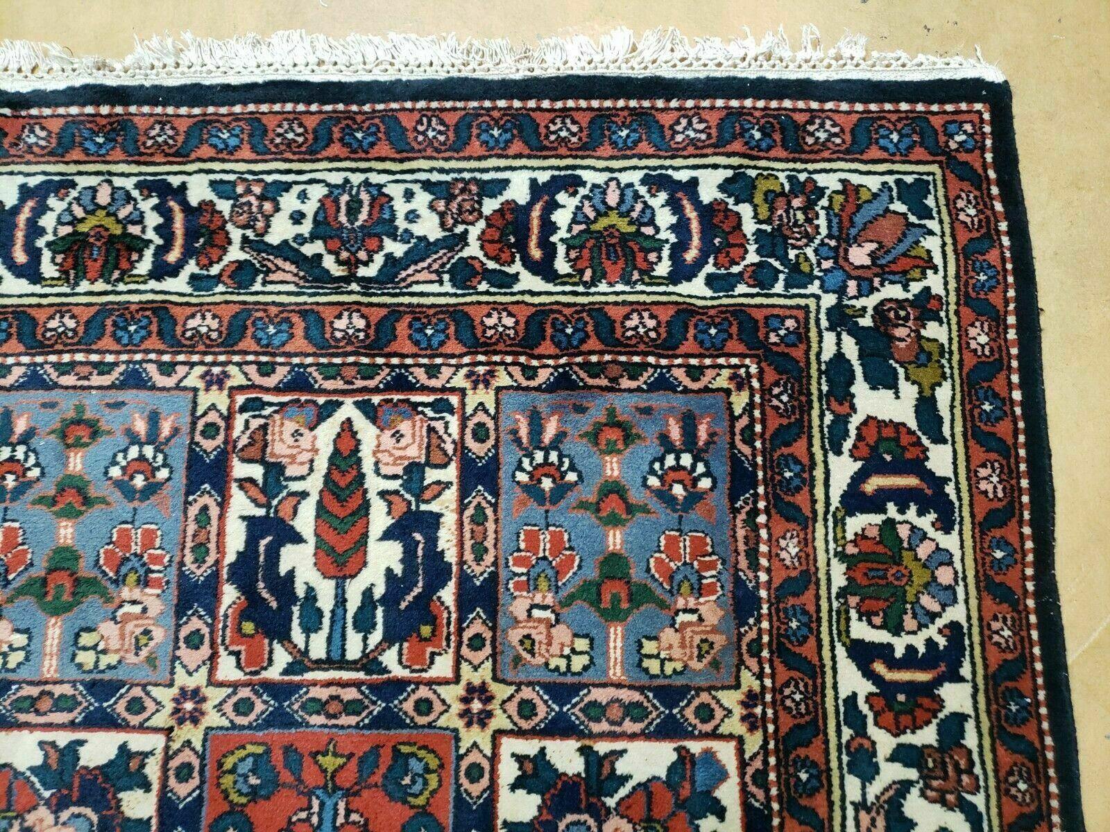 4' X 6' Vintage Handmade Indian Panel Design Wool Rug Veg Dyes - Jewel Rugs