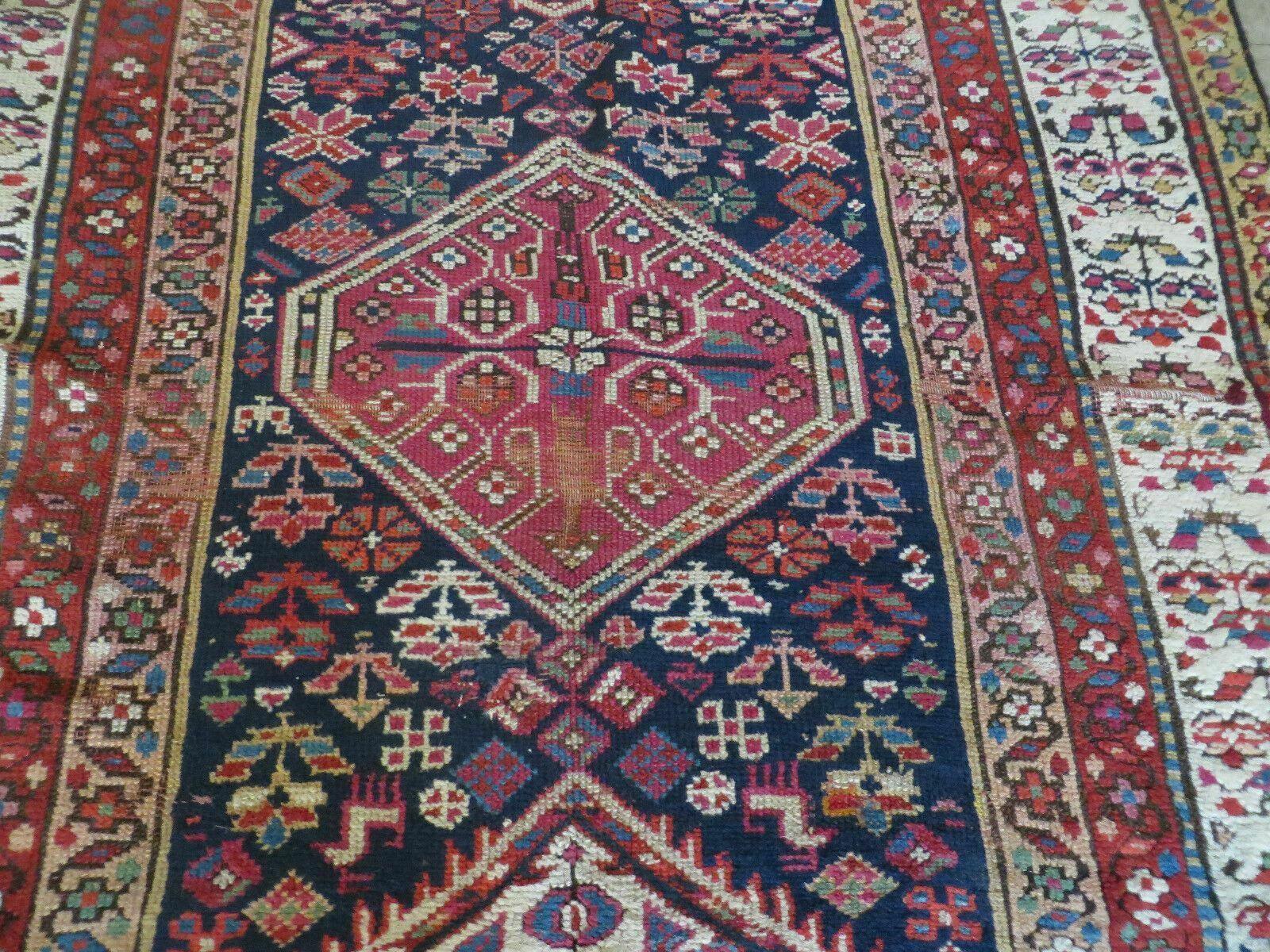 4' X11' Antique Handmade Turkish Anatolian Wool Corridor Kalegy Runner Rug - Jewel Rugs