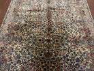 Karastan Rug Floral Kirman #742, American Made, 5'9" x 9", 6x9 Vintage Karastan Wool Rug, Royal Kirman Pattern - Jewel Rugs