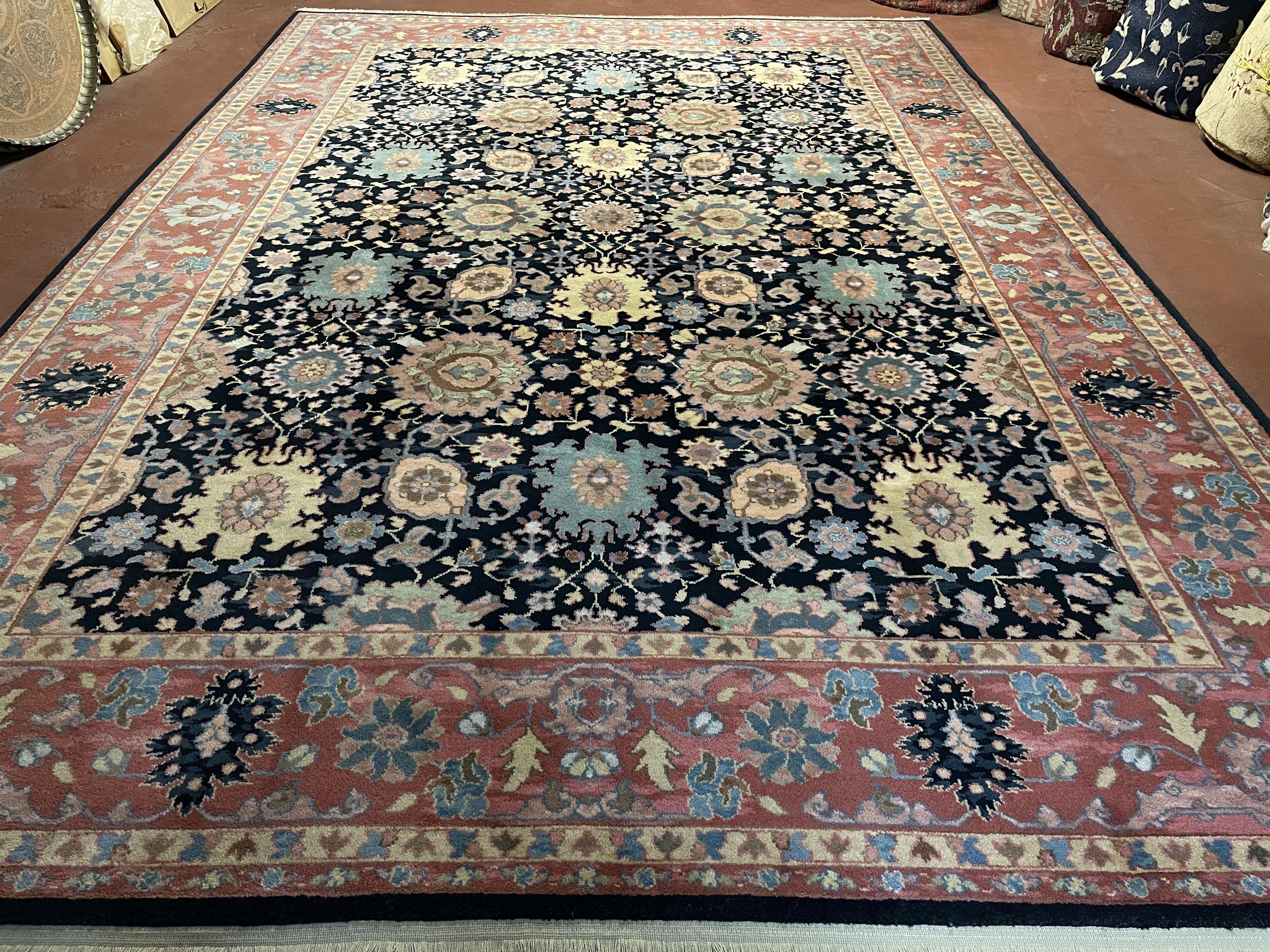 8' 2" X 11' 7" Karastan American Made Willamsburg Wool Rug Pattern #554 Nice - Jewel Rugs