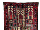 3x5 New Vintage Handmade Tribal Balouch Wool Rug Prayer Rug Red Black Beige Nice - Jewel Rugs