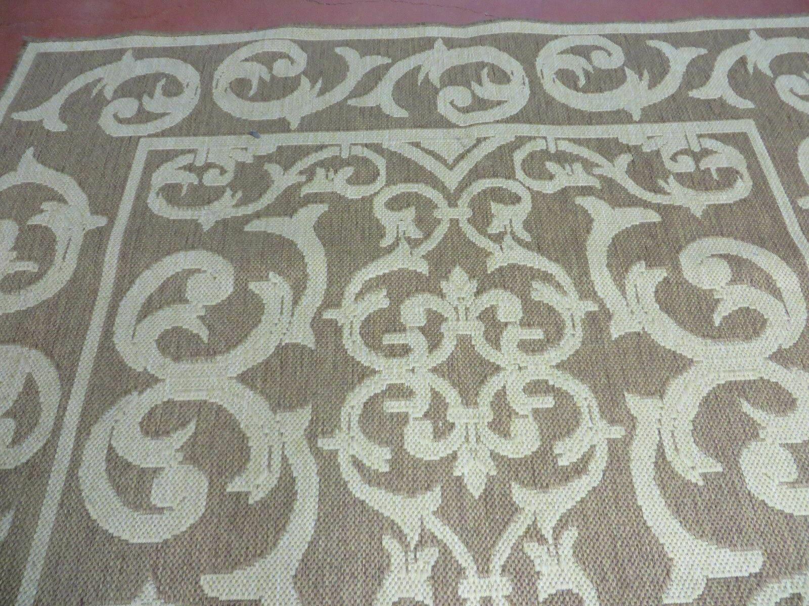 5' X 7' Machine Made Natural Fiber Jute Kilim Two Sided Rug Carpet Flat Weave Contemporary Design - Jewel Rugs