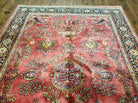 6' X 9' Antique Handmade India Floral Rug Highly Detailed Red Hand Knotted Nice - Jewel Rugs