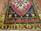 4x7 Antique Turkish Rug 4 x 7 Handmade Rug 7x4 Oushak Rug 4x7 Yastik Rug Medallion Rug Tribal Rug Red Rug Foyer Room Rug - Jewel Rugs