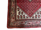 4 X 6.5 Antique Handmade Wool Rug Paisley Boteh Design Tribal Rug Red Ivory - Jewel Rugs