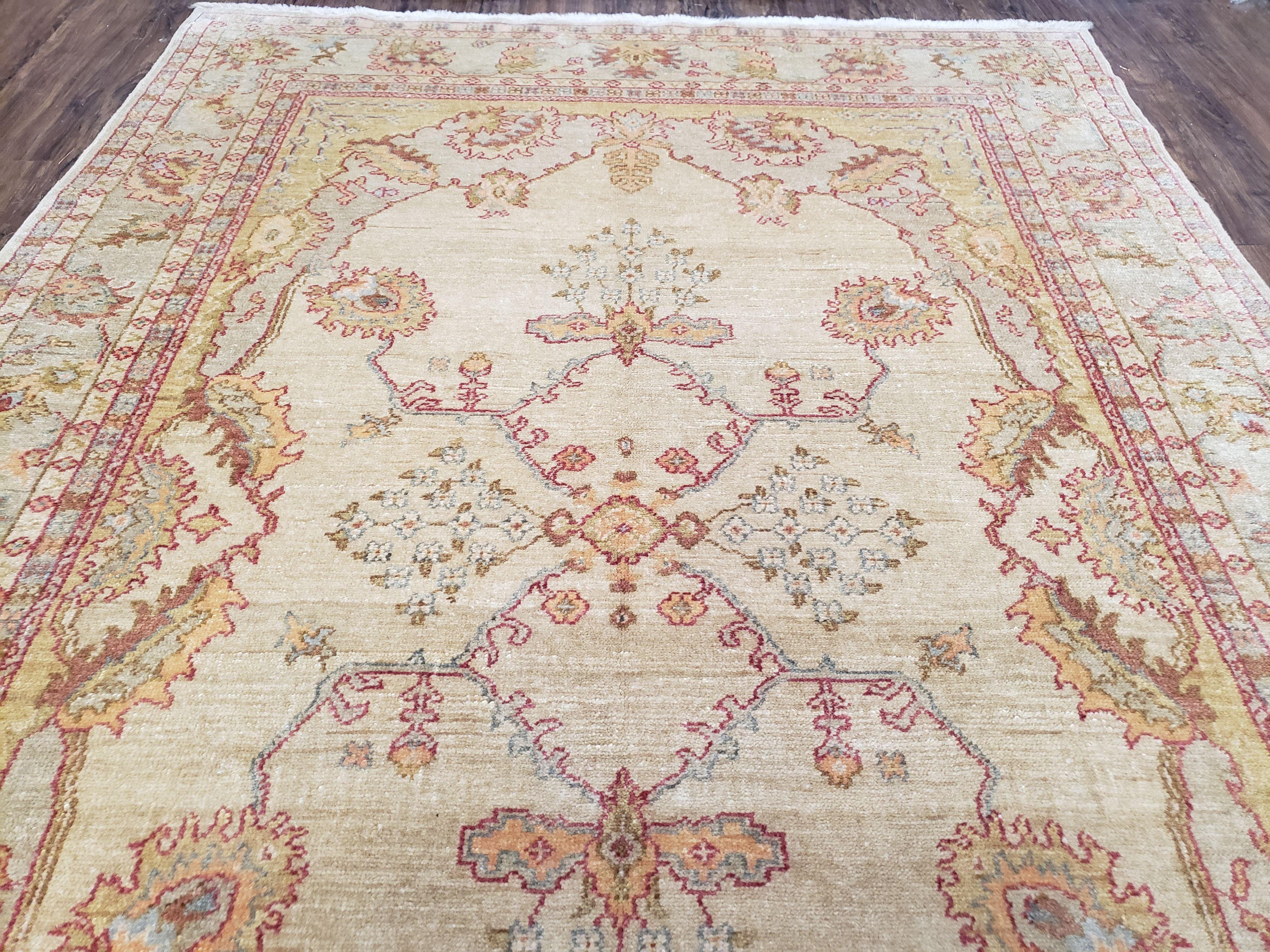 6x9 Turkish Oushak Rug, Wool Rug, Hand Knotted - Jewel Rugs