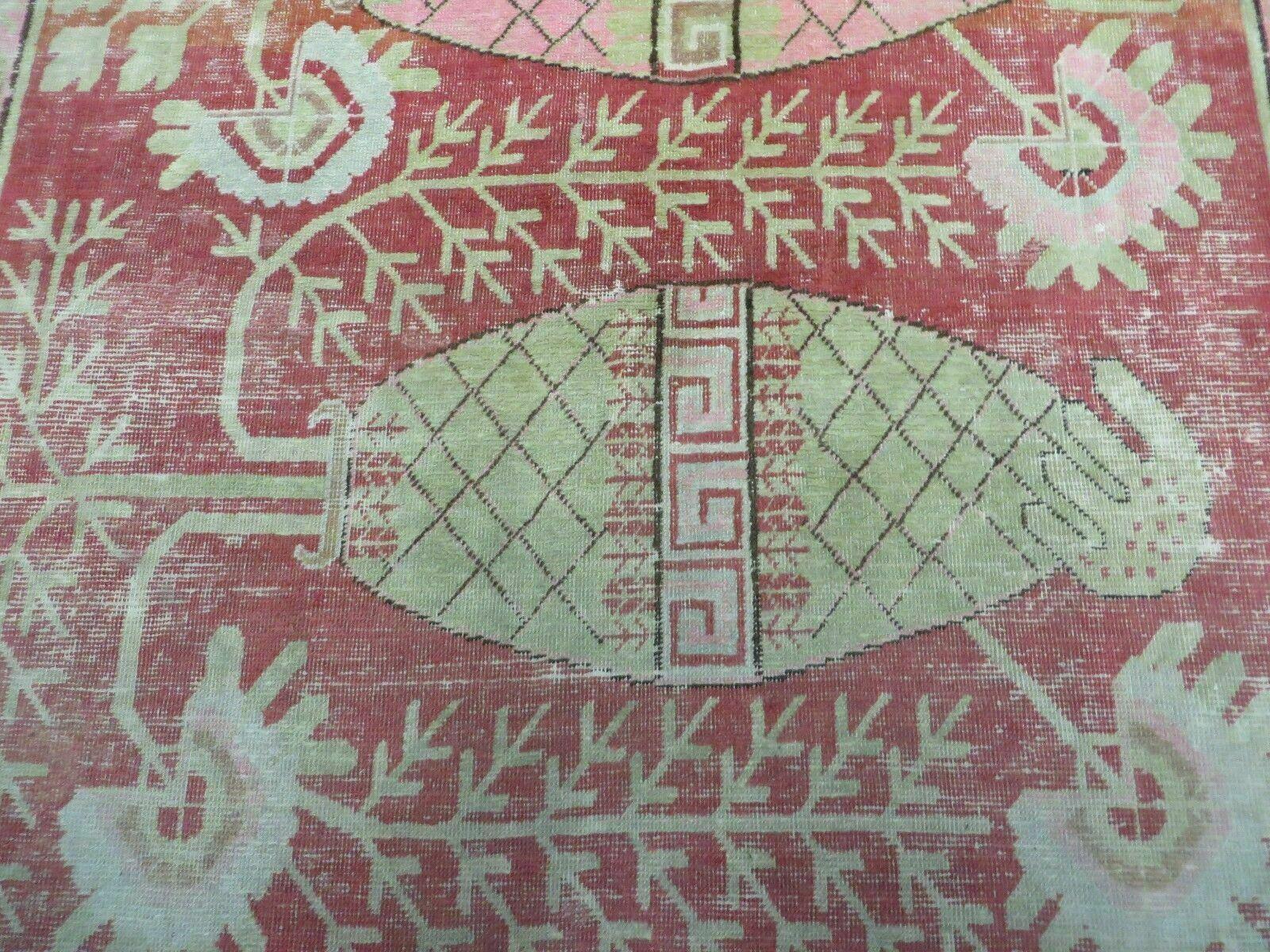 6' X 12' Antique Khotan Central Asia Turkestan Handmade Wool Rug - Jewel Rugs