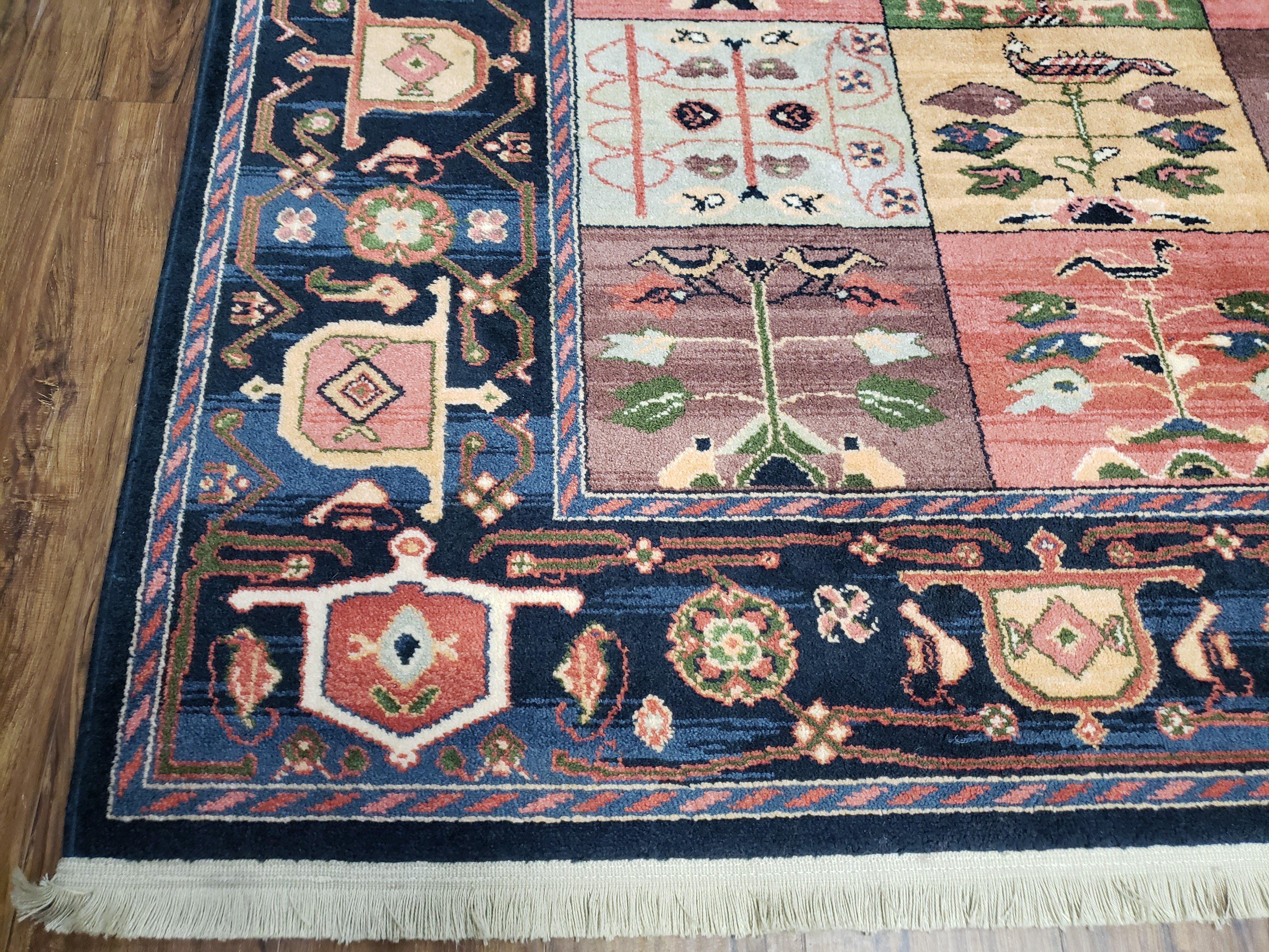 Karastan Rug 8'8" x 10' 6", Chahar Mahal Village Garden 605 Rug, Large Karastan Wool Area Rug, Vintage Karastan Carpet, Discontinued, Panel - Jewel Rugs