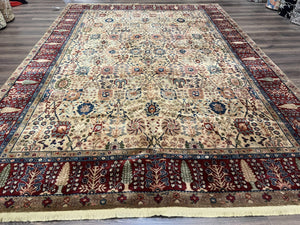 8.8 x 12 Karastan Samovar Rug Teawash #900-901 Persian Vase Pattern, Wool Karastan Carpet, Traditional Area Rug, Allover Pattern Vintage Rug - Jewel Rugs
