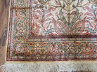 3' X 4'3" Antique Authentic Fine Handmade Turkish Silk Rug Tree Of Life Birds - Jewel Rugs