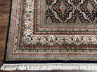 Palace Sized Indian Oriental Rug 12 x 22 ft, Large Oversized Hand Knotted Wool Carpet, Navy Blue Cream Tan, Overall Floral Bidjar Pattern - Jewel Rugs