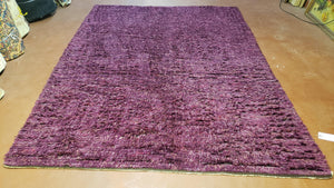 6' 9" x 9' 3" European Shag Rug Purple Rya Style Carpet Nice 6x9 Area Rug 7 x 9 Home Office Area Rug Living Room Rug Playroom Rug - Jewel Rugs