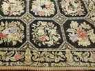 6' X 9' Vintage Handmade English Design Needlepoint Wool Rug Flat Weave Nice - Jewel Rugs