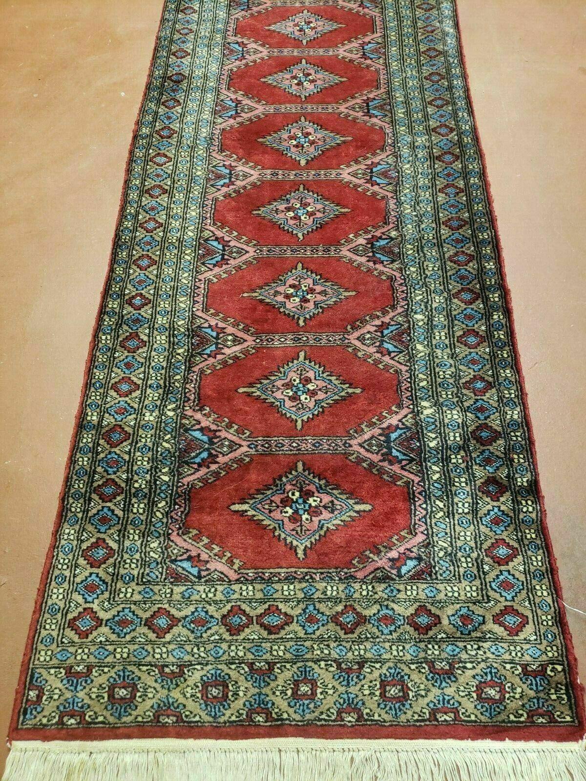 2' 7" X 8' Vintage Handmade Bokhara Turkoman Pakistani Wool Runner Rug Nice - Jewel Rugs