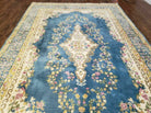 6' X 9' Handmade India Open Field Kirman Wool Rug Carpet Medallion Nice - Jewel Rugs