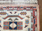 3x5 Handmade Vintage Turkish Area Rug Wool Kazak Caucasian Carpet 3'4"x4'7" Bird - Jewel Rugs